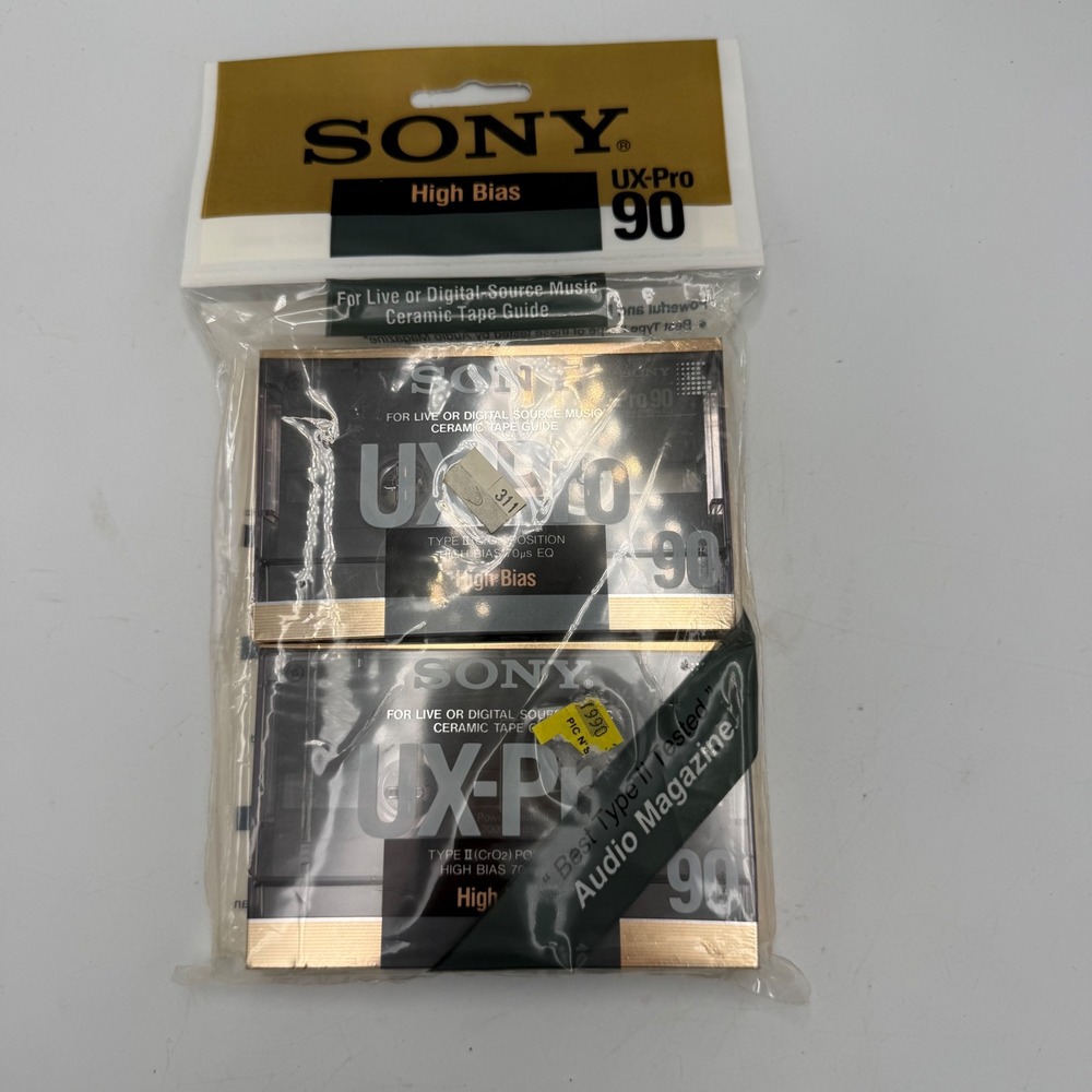 Sony UX-Pro 90 High Bias Type II Blank Audio Cassette Tapes 2-Pack Sealed Japan